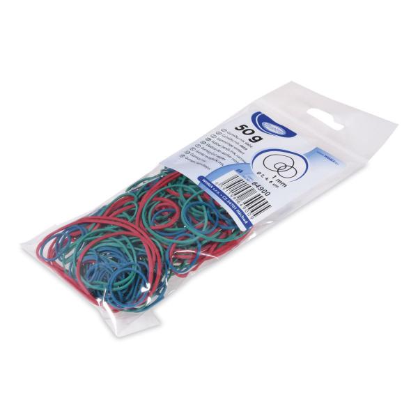 Gummiringe bunt gemischt 1mm Ø2, 4 & 6 cm [50 g]