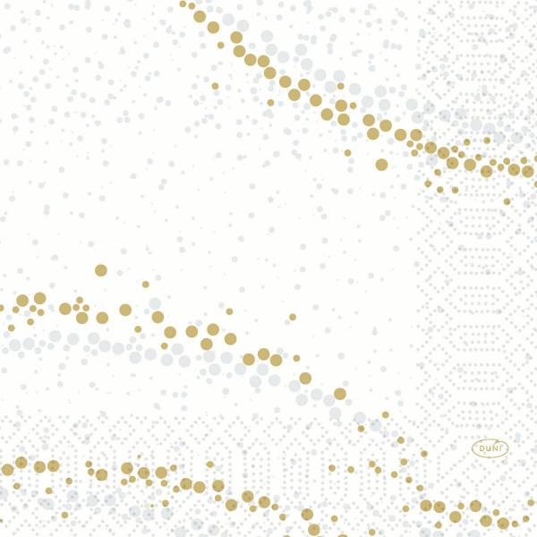 Tissue-Serviette 33 x 33 cm Golden Stardust White 3-lagig, 500 Stk/Krt (10 x 50 Stk)