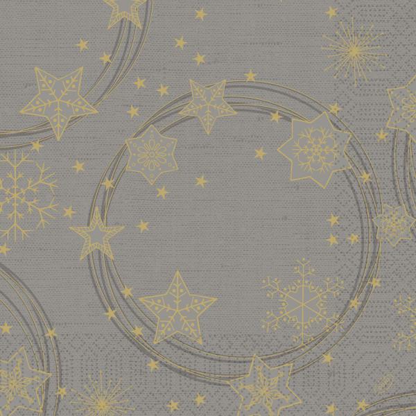 Tissue-Serviette 40 x 40 cm Star Shine Granite Grey 3-lagig, 1000 Stk/Krt (4 x 250 Stk)