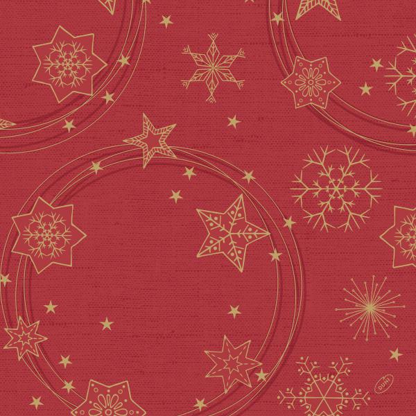 Classic-Serviette 40 x 40 cm Star Shine Red, 300 Stk/Krt (6 x 50 Stk)