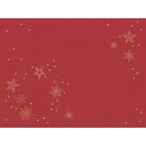 Dunicel®-Tischset 30 x 40 cm Star Shine Red, 500 Stk/Krt (5 x 100 Stk)