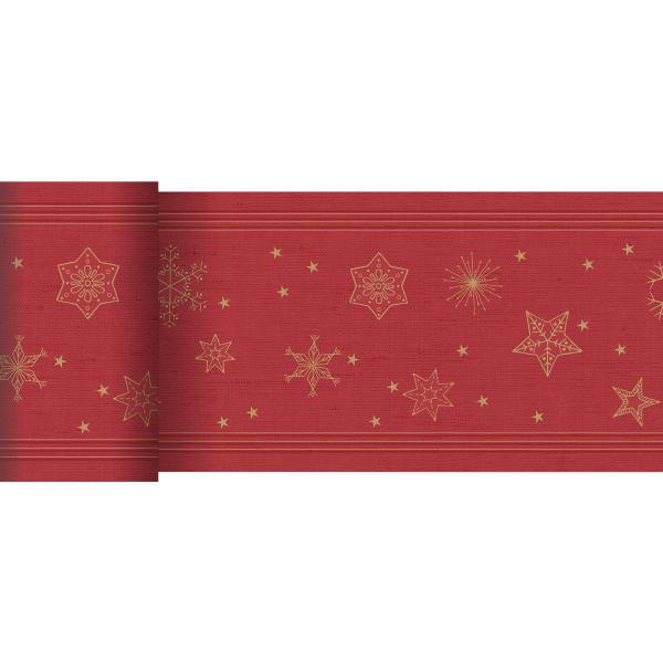 Dunicel®-Tischläufer 0,15 x 20 m Star Shine Red, 6 Stk/Krt (6 x 1 Stk)