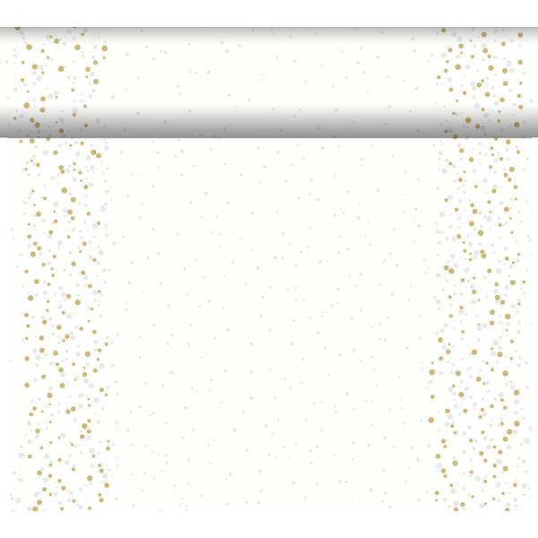 Dunicel® Tête-à-Tête-Tischläufer 0,4 x 24 m Golden Stardust White, 4 Stk/Krt (4 x 1 Stk)