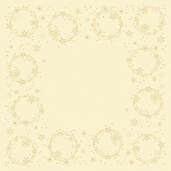 Dunicel® Mitteldecke 84 x 84 cm Star Shine Cream, 100 Stk/Krt (5 x 20 Stk)