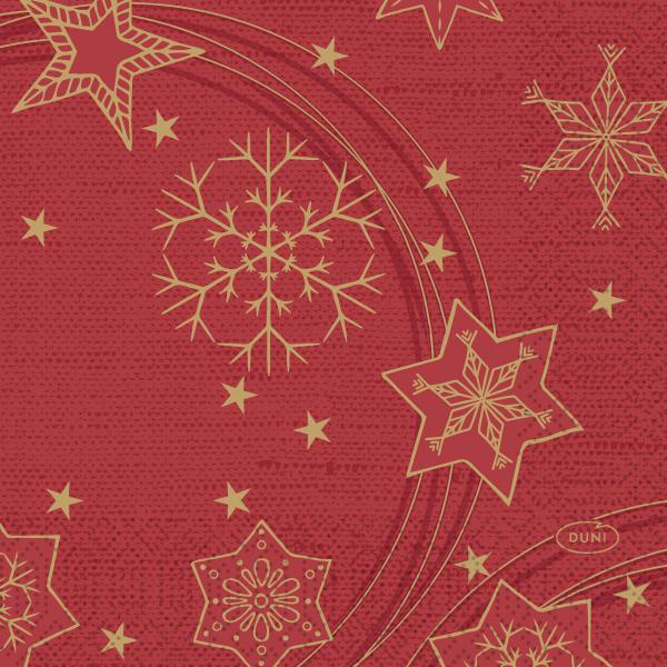 Tissue-Serviette 24 x 24 cm Star Shine Red 3-lagig, 1000 Stk/Krt (20 x 50 Stk)