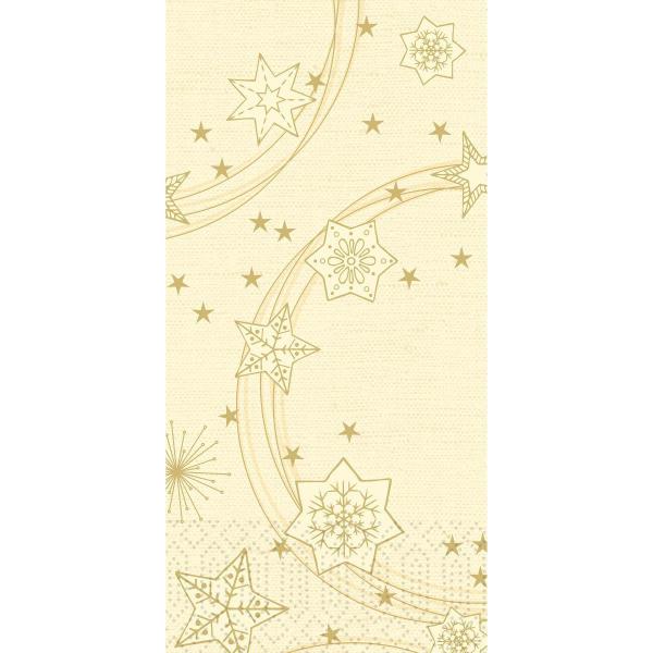 Tissue-Serviette 40 x 40 cm Star Shine Cream 3-lagig, 1000 Stk/Krt (4 x 250 Stk)