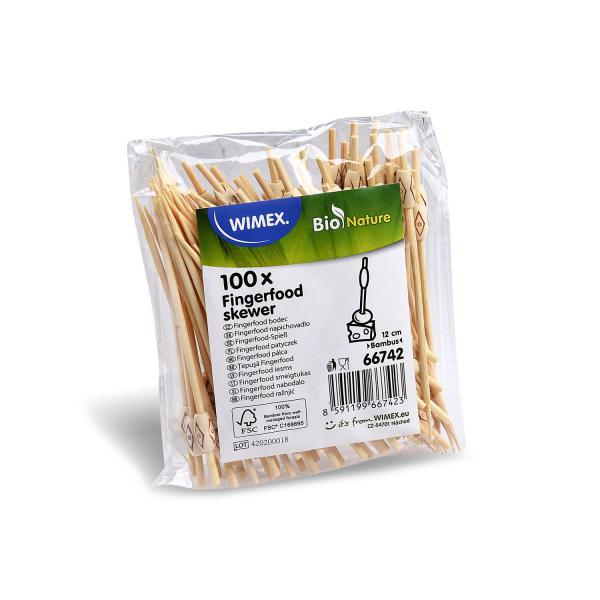 Fingerfood-Spieß (aus Bambus FSC 100%) Natur 12cm [100 St.]