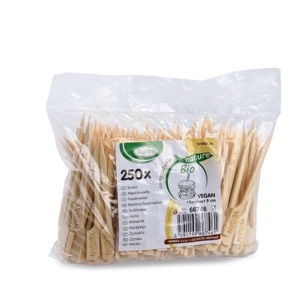 Foodmarker (aus Bambus FSC 100%) "VEGAN" 9cm [250 St.]