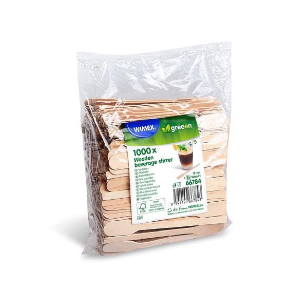 Rührstäbchen (aus Holz FSC 100%) Paddelform 13cm [500 St.]