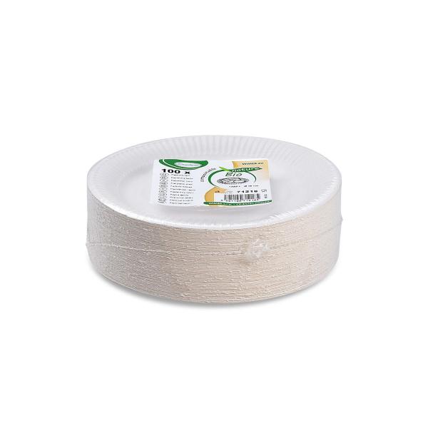Pappteller (FSC Mix) weiß Ø18cm [100 St.]