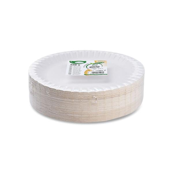 Pappteller (FSC Mix) weiß Ø23cm [100 St.]