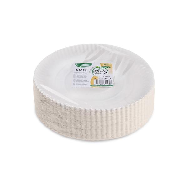 Pappteller tief weiß Ø24cm [50 St.]