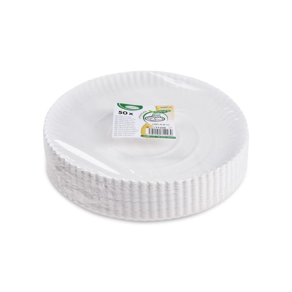 Pappteller tief weiß Ø26cm [50 St.]