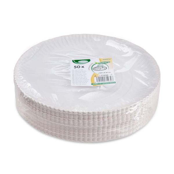 Pappteller tief weiß Ø30cm [50 St.]