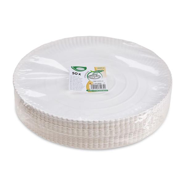 Pappteller tief weiß Ø32cm [50 St.]