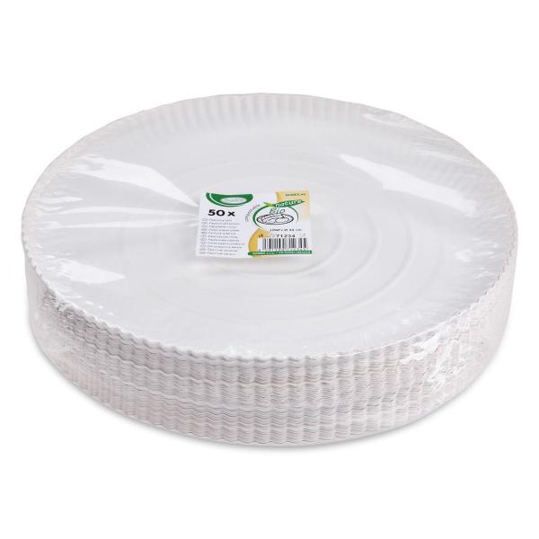 Pappteller tief weiß Ø34cm [50 St.]
