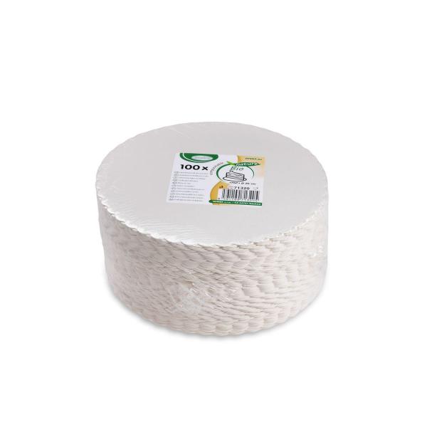 Tortenunterlage aus Pappe weiß Ø20cm [100 St.]