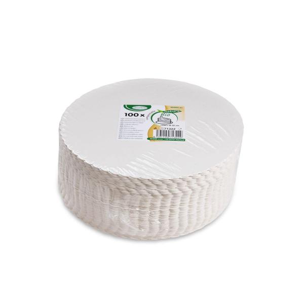 Tortenunterlage aus Pappe weiß Ø22cm [100 St.]