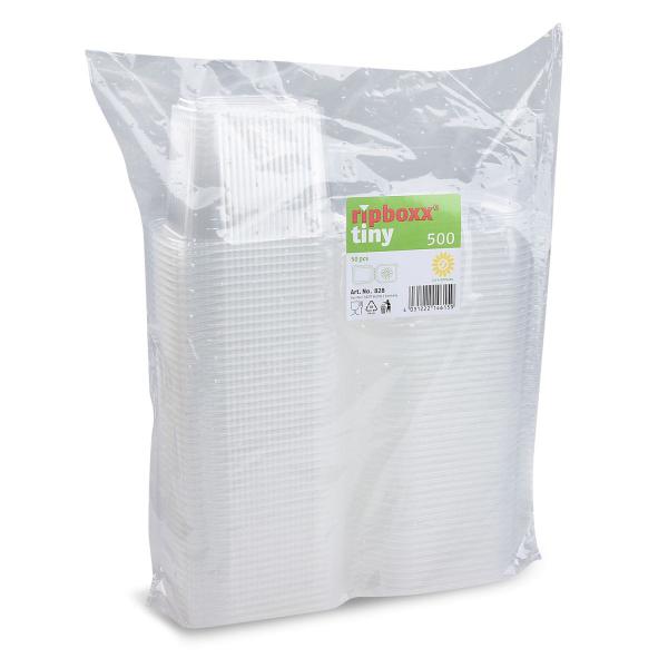 Feinkostbecher (PP) Ripboxx Tiny mit Deckel klar 500ml [50 St.]