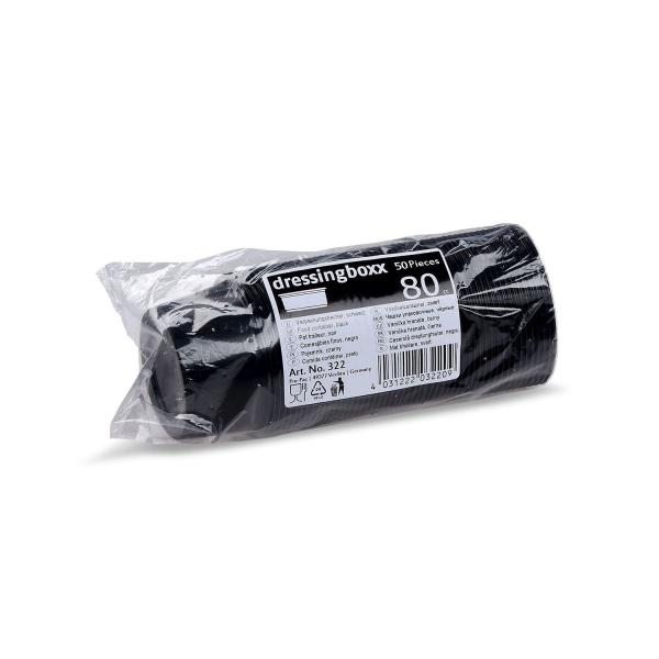 Dressingbecher (PP) Dressingboxx schwarz Ø70mm 80ml [50 St.]