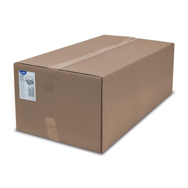 Sushi-Schale (rPET) schwarz 255 x 185 x 20 mm + Deckel [200 Sets]