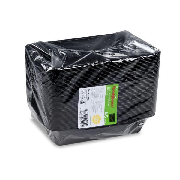 Menü-Schale (PP) extra-stabil 3-geteilt schwarz 227 x 178 x 49 mm [50 St.]