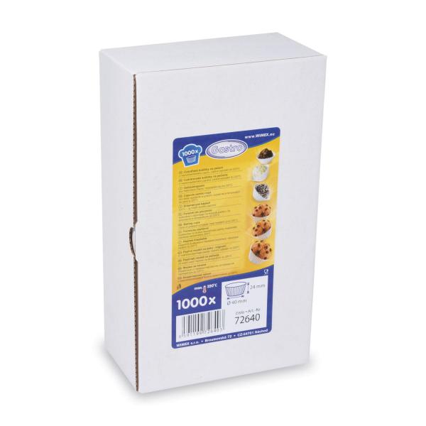 Gebäckkapsel (PAP) weiß Ø40 x 24 mm [1000 St.]