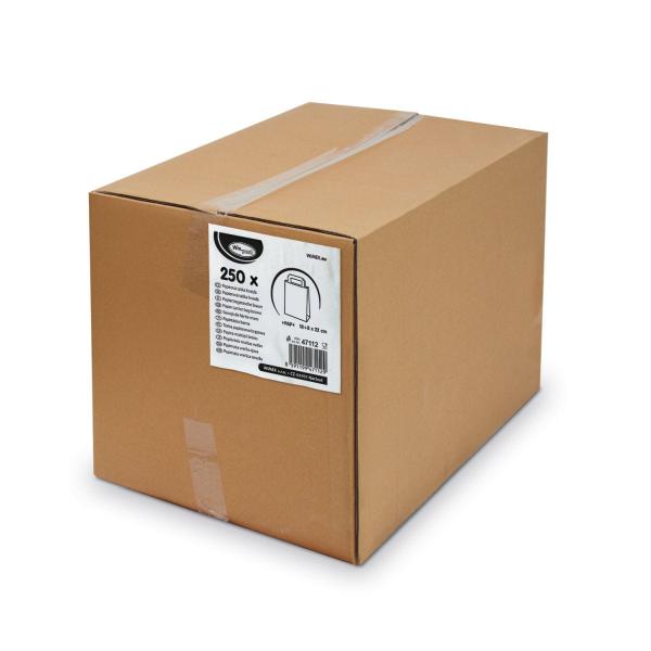 Papiertragetasche braun 18+8 x 22 cm [250 St.]