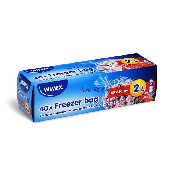 Gefrierbeutel (LDPE) transparent 20 x 30 cm 2L `M` [40 St.]