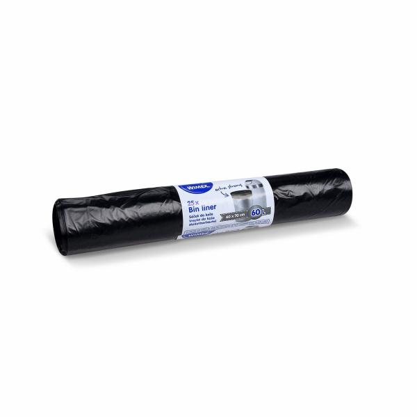 Mülleimerbeutel (LDPE) stark schwarz 60 x 70 cm 60L [25 St.]