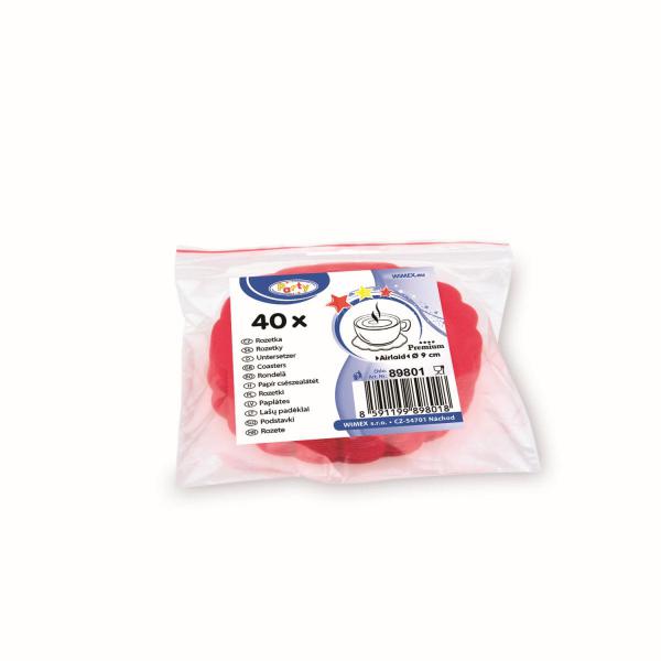 Untersetzer (PAP-Airlaid) PREMIUM rot Ø9cm [40 St.]
