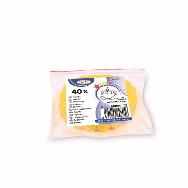 Untersetzer (PAP-Airlaid) PREMIUM gelb Ø9cm [40 St.]