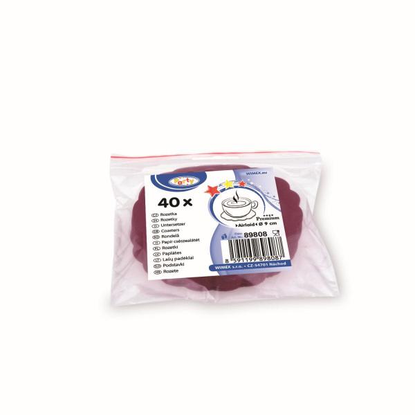 Untersetzer (PAP-Airlaid) PREMIUM bordeaux Ø9cm [40 St.]