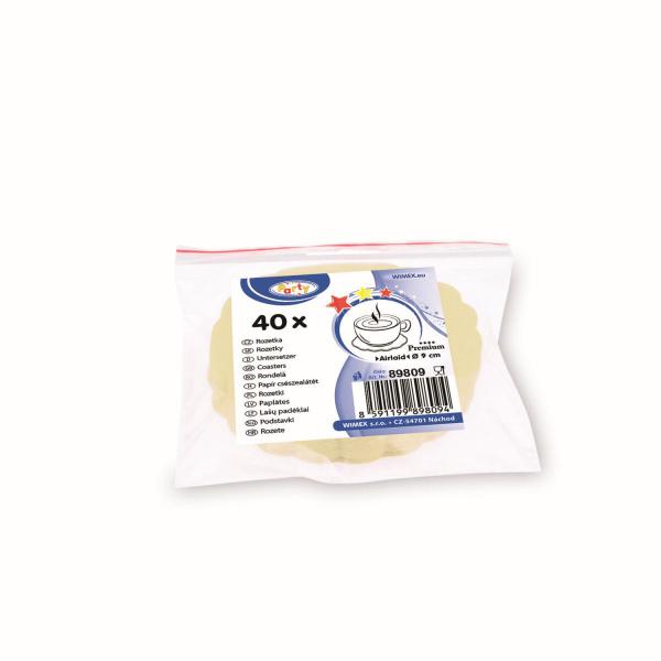 Untersetzer (PAP-Airlaid) PREMIUM champagner Ø9cm [40 St.]