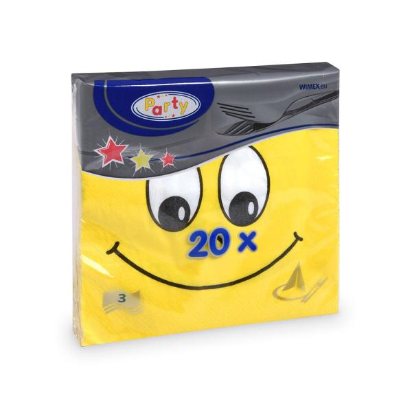Serviette 3-lagig Smile 33 x 33 cm [20 St.]
