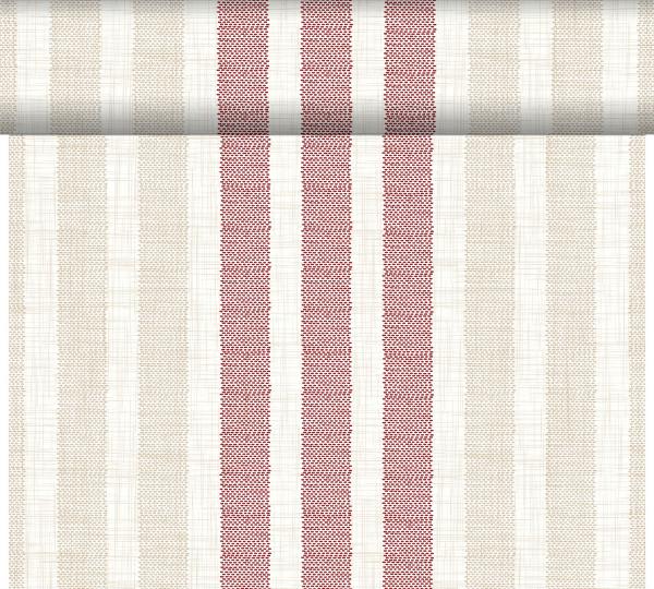 Dunicel® Tête-à-Tête-Tischläufer 0,4 x 24 m Rigato Bordeaux, 4 Stk/Krt (4 x 1 Stk)