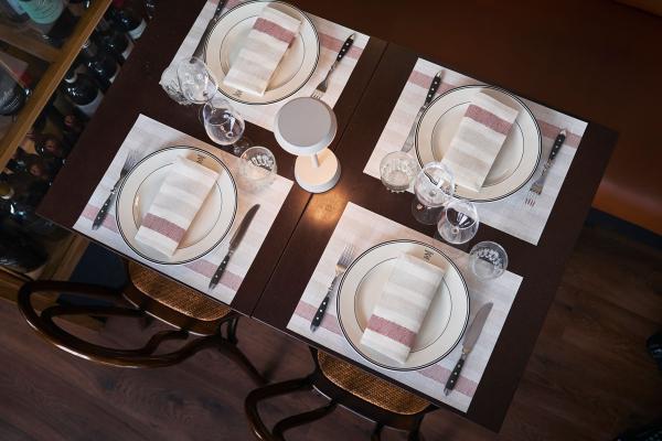 Bio Dunicel®-Tischset 30 x 40 cm Rigato Bordeaux, 500 Stk/Krt (5 x 100 Stk)