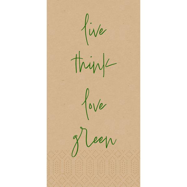 Tissue-Serviette 40 x 40 cm Love Green 3-lagig, 1000 Stk/Krt (4 x 250 Stk)