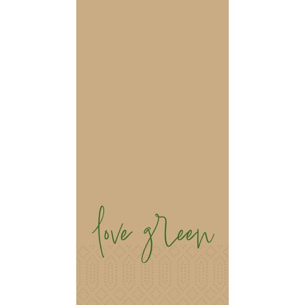 Tissue-Serviette 40 x 40 cm Love Green 2-lagig, 1500 Stk/Krt (5 x 300 Stk)