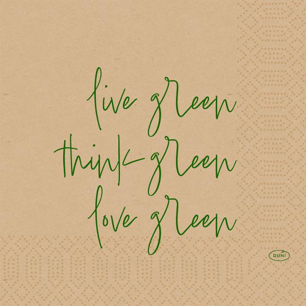Tissue-Serviette 33 x 33 cm Love Green 3-lagig, 500 Stk/Krt (10 x 50 Stk)