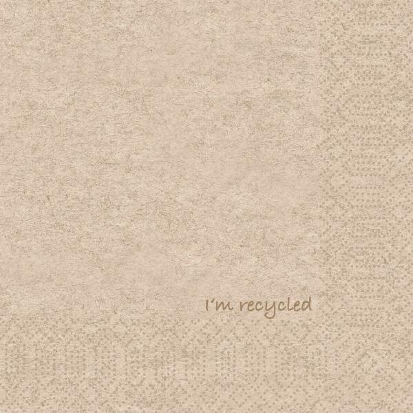 Tissue-Serviette 33 x 33 cm I'm Recycled 2-lagig, 1200 Stk/Krt (4 x 300 Stk)