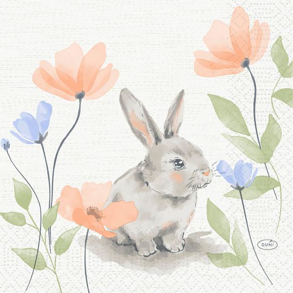 Tissue-Serviette 33 x 33 cm Bunny Bloom 3-lagig