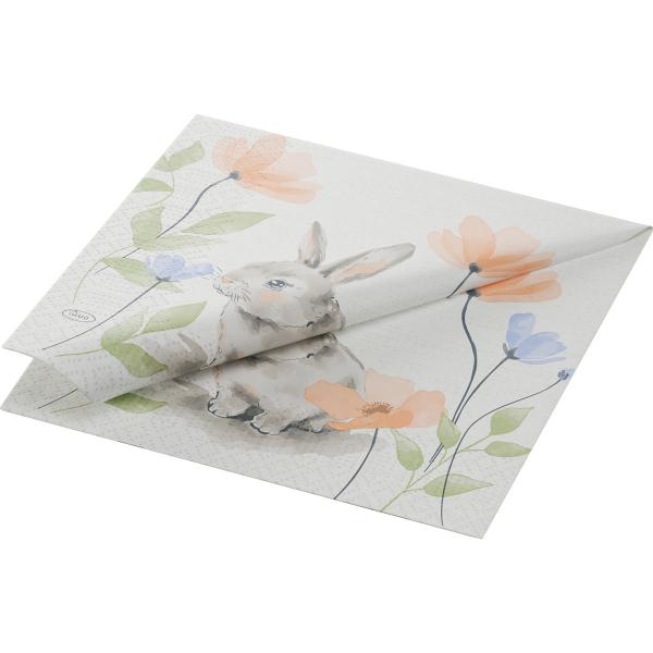 Tissue-Serviette 33 x 33 cm Bunny Bloom 3-lagig