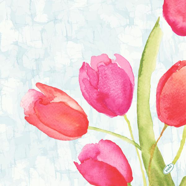 Bio Dunisoft® Serviette 40 x 40 cm Painted Tulips
