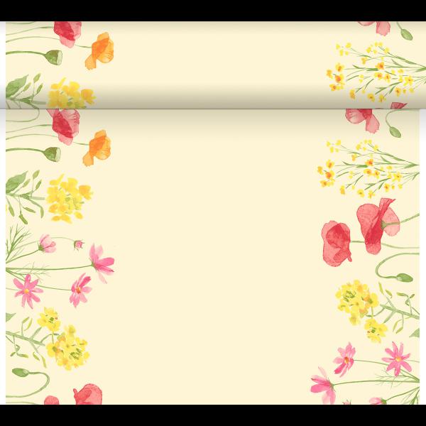 Dunicel® Tête-à-Tête-Tischläufer 0,4 x 24 m Poppy Field