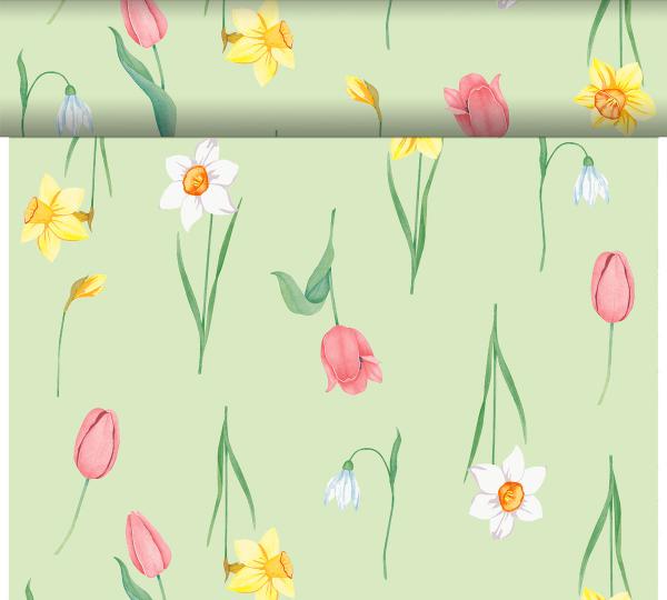 Bio Dunicel® Tête-à-Tête-Tischläufer 0,4 x 24 m Spring Melody