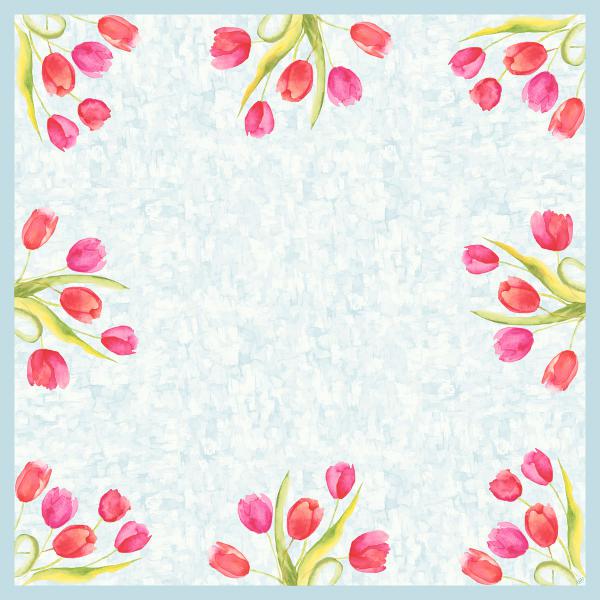 Dunicel®-Mitteldecke 84 x 84 cm Painted Tulips