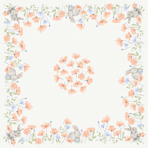Bio Dunicel®-Mitteldecke 84 x 84 cm Bunny Bloom
