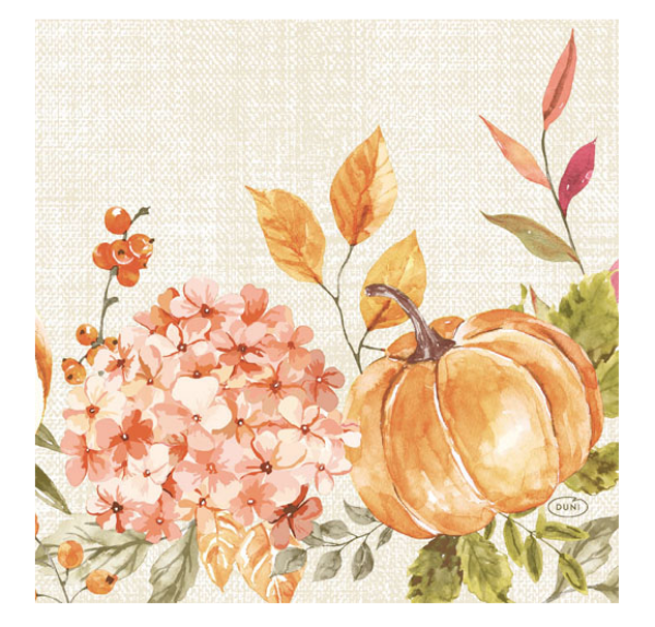 Tissue-Serviette 33 x 33 cm Spicy Pumpkin 3-lagig, 1.000 Stk. (4 x 250 Stk.)
