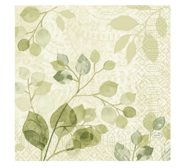 Tissue-Serviette 33 x 33 cm Paisley leaves 3-lagig, 500 Stk. (10 x 50 Stk.)